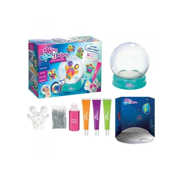 Acvariu cu lumini si figurine de modelat AquaDabra, Crazy Monsters