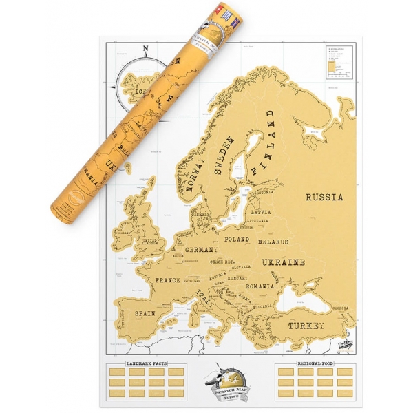 Harta Razuibila Scratch Map Europe