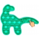 Jucarie senzoriala Push Pop It Now, dinozaur Verde 15 cm