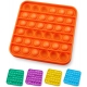 Push Pop It Now din silicon, Patrat Orange15 cm