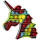 Jucarie Pop It Now, Unicorn Multicolor Verzui 15 cm