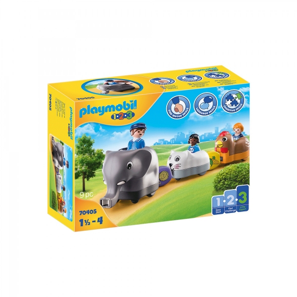 1.2.3 Tren Cu Animalute, Playmobil PM70405