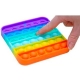 Jucarie Pop It Now din silicon, Patrat Multicolor 12.5 cm