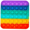Jucarie Pop It Now din silicon, Patrat Multicolor 12.5 cm