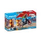 Stunt Show - Motocicleta Cu Perete De Foc, Playmobil PM70553