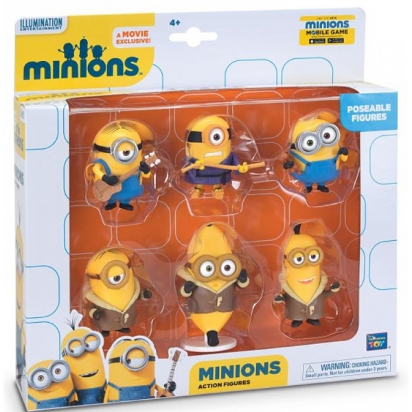 Set 6 minifigurine Minions cu brate articulate