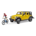 Bruder - Jeep Wrangler Unlimited Rubicon Cu Bicicleta Si Ciclist