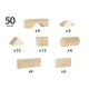 Set Blocuri Din Lemn 50 Piese, Brio