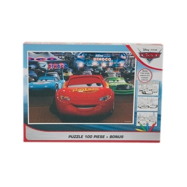 Puzzle 100 piese + Bonus Cars II
