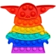 Jucarie antistres din silicon, Pop it Now ,Baby Yoda, Multicolor