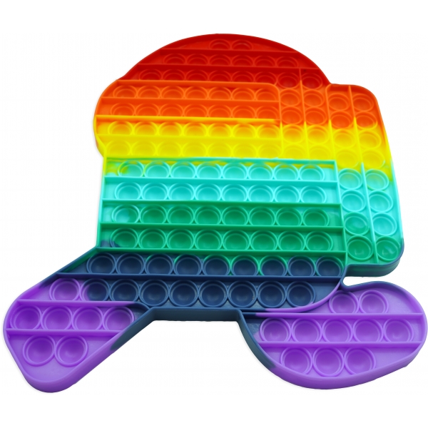Jucarie Pop It Now, Senzorial, Silicon, Among Us, Urias, 30 cm, Multicolor