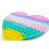 Jucarie senzoriala antistres Pop it Now, Inima multicolora, 30 cm