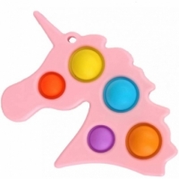 Jucarie Dimple, Unicorn Multicolor Roz