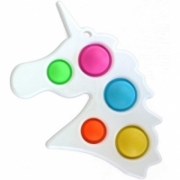 Jucarie Dimple, Unicorn Multicolor Alb