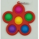 Breloc Dimple cu 6 buline, Rosu/Multicolor