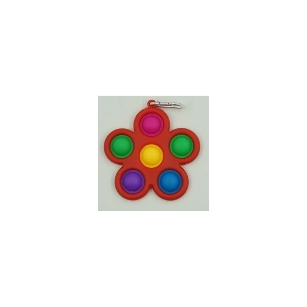 Breloc Dimple cu 6 buline, Rosu/Multicolor
