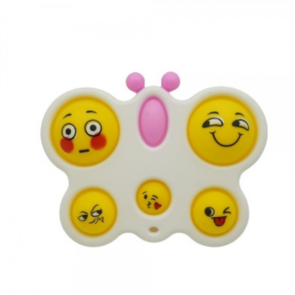 Jucarie senzoriala Big Bubble  Fluture, Alb