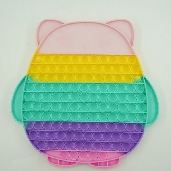 Jucarie Pop it Jumbo Bufnita - Multicolora