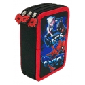 Penar neechipat 3 fermoare Spiderman negru-multicolor SMN04735