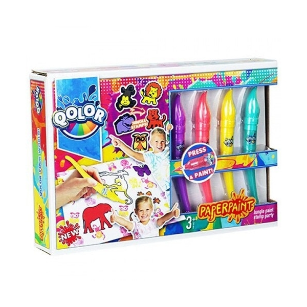 Set 4 pensule cu stampile - Jungle Party