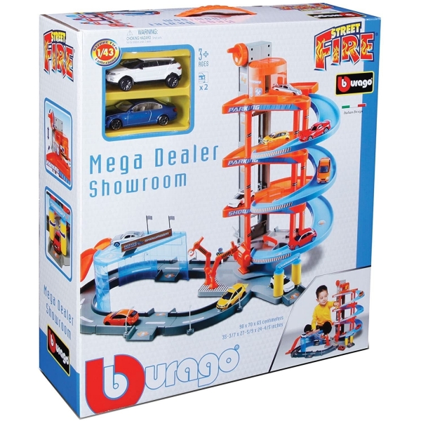 Bburago Mega Dealer Showroom- 2 masinute, 1:43