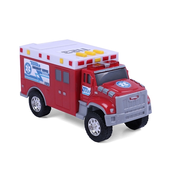 Jucarie interactiva vehicul interventie cu lumini si sunete - Vehicul ambulanta Tonka, 14 cm