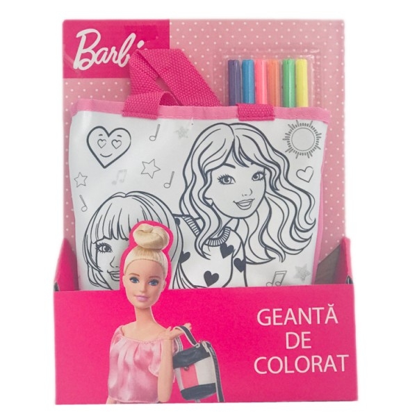 Geanta de colorat Barbie