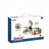 Set inteligent de cuburi magnetice, cu tobogane si bile, 41 piese