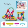 Set inteligent de cuburi magnetice, forme geometrice, 42 piese