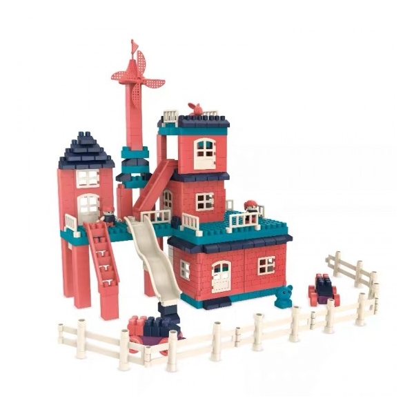 Set contructii, casa si curte, 251 piese