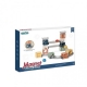Set piese magnetice de constructie, cu tobogane si bile