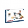 Set piese magnetice de constructie, cu tobogane si bile