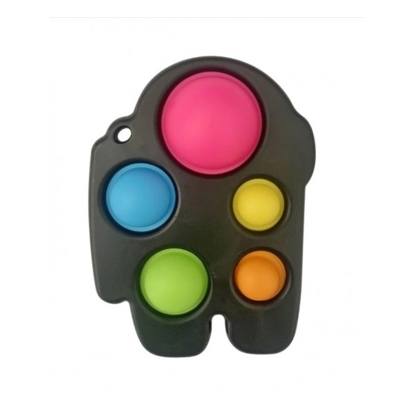 Jucarie din silicon , Multi Dimple ROBOT, negru