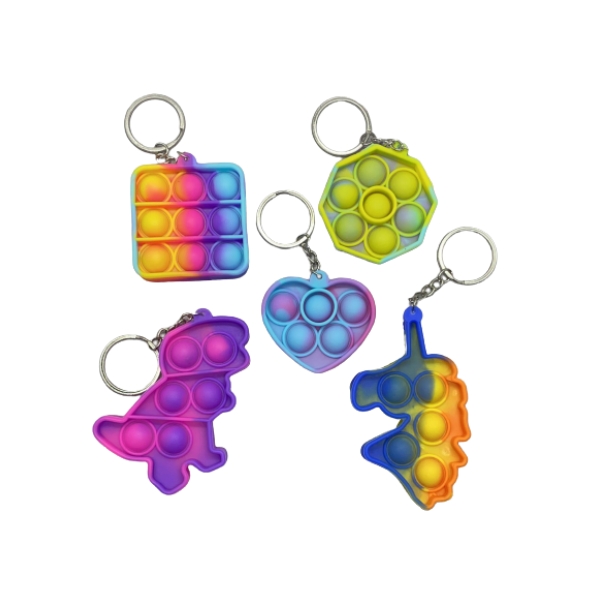 Mini pop it breloc, diverse modele, Multicolor