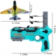 Set arma de jucarie tip lansator de avioane, Air battle, Turcoaz