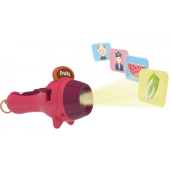 Set jucarie educativa proiector tip lanterna, Rosu