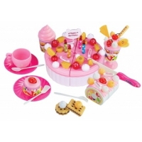 Set de joaca, tort aniversar si prajituri, Multicolor