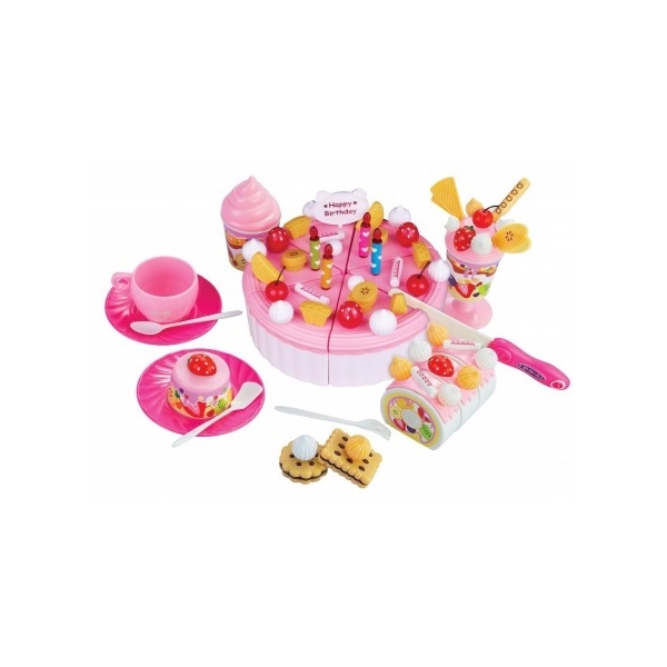 Set de joaca, tort aniversar si prajituri, Multicolor