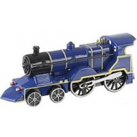 Locomotiva cu aburi, Albastru, 15 cm, Teamsters