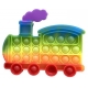 Jucarie antistres din silicon Pop It Now, Tren, Multicolor