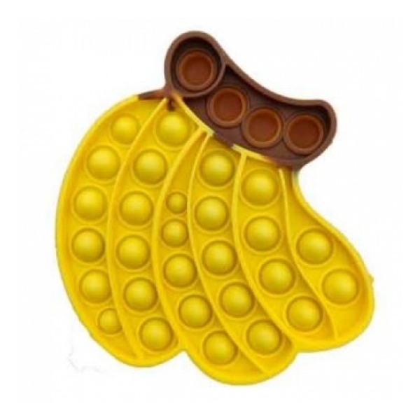 Jucarie antistres din silicon Pop It Now, Banane, Galben
