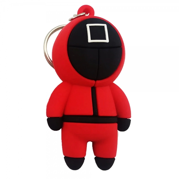 Breloc Squid Game, Miniatura personaj, Patrat, 4 cm