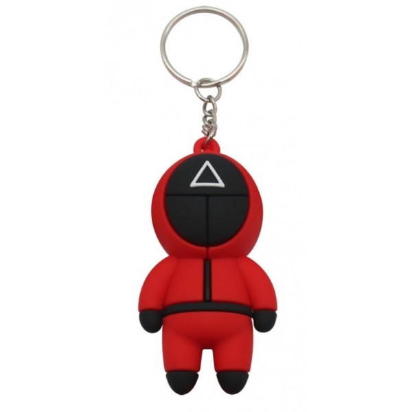 Breloc Squid Game, Miniatura personaj, Triunghi, 4 cm