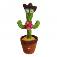 Cactus dansator care repeta, costum texan, 32 cm