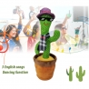 Jucarie cactus dansator care repeta, costumas de petrecere, 32 cm