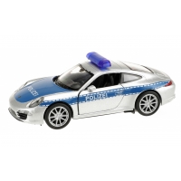 Macheta metalica Welly Porsche politie, 12 cm