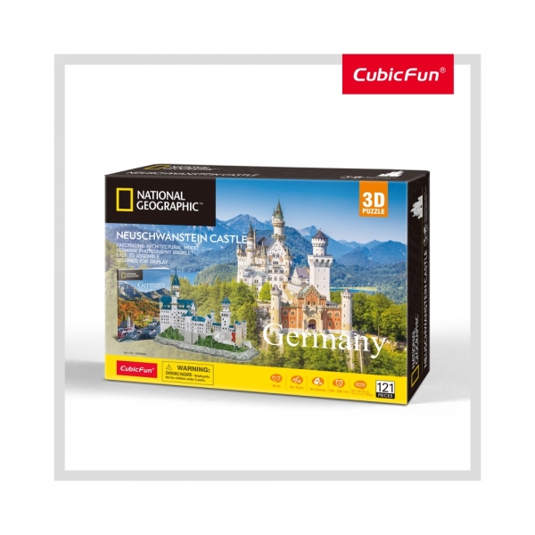 Puzzle 3D+Brosura-Castelul Neuschwanstein 121 Piese