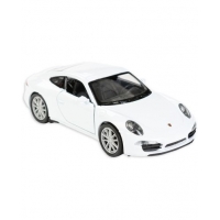 Macheta metalica Welly Porsche 911 Carrera 4S, 12 cm, Alb