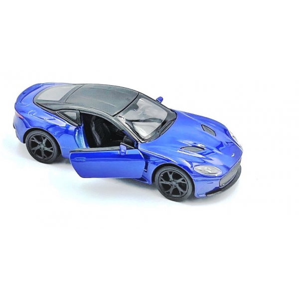 Macheta metalica Aston Martin DBS Superleggera, 12 cm, Albastru