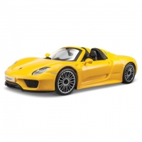 Macheta metalica Bburago 1:24  Porsche 918 Spyder, Galben